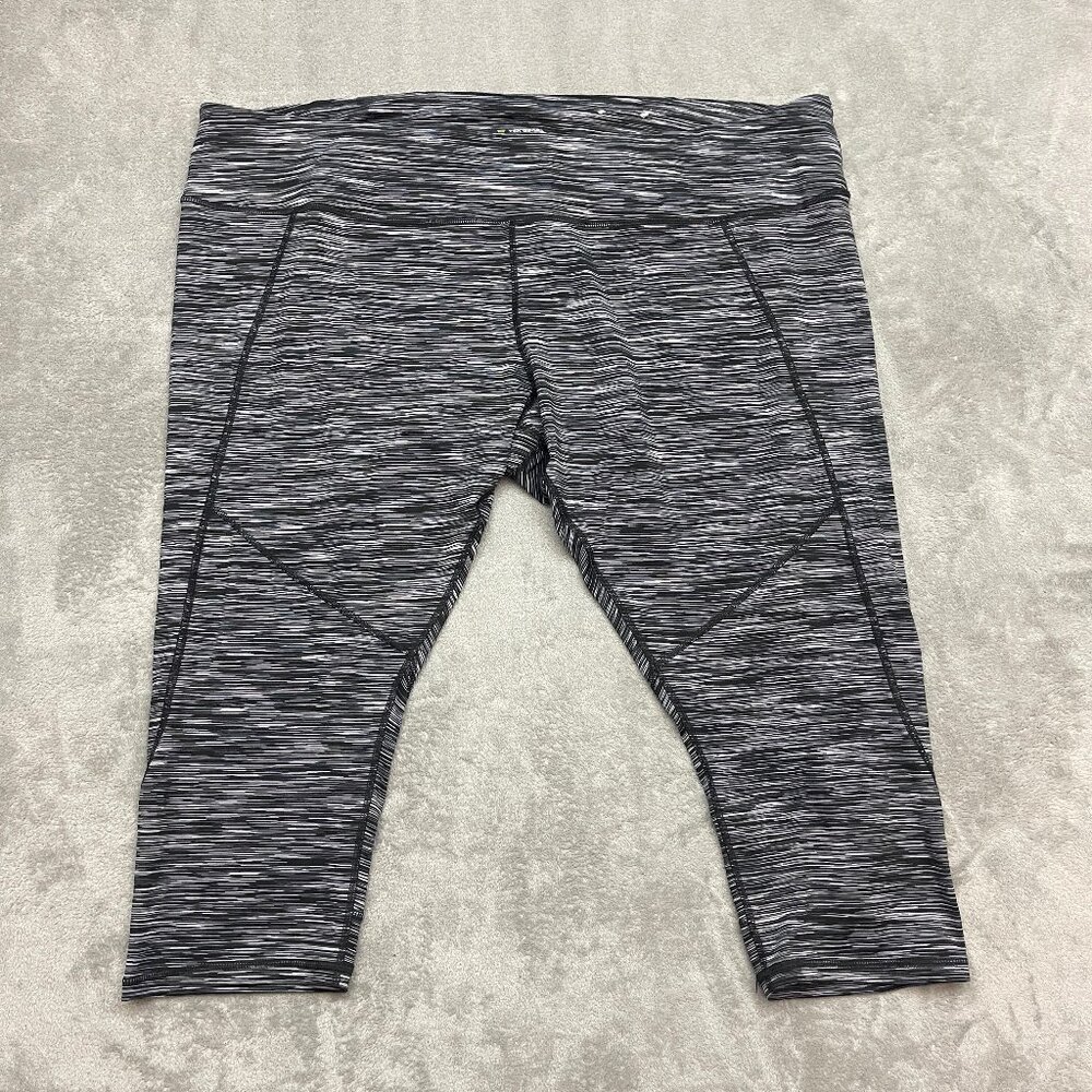 Tek Gear DryTek Leggings Gray Crop Capris Activewear Pants Women Plus Size 3X